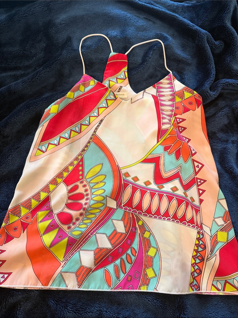 Newbury Kustom Multicolor racer back tank top